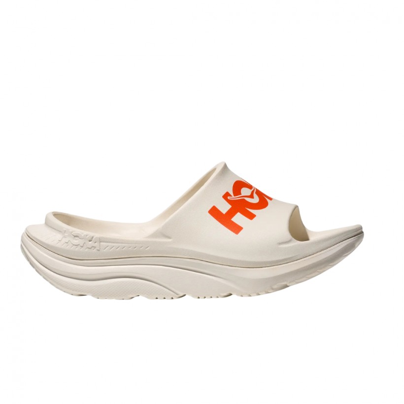 Hoka Ora Athletic Slide Sandale Weiß Orange Unisex