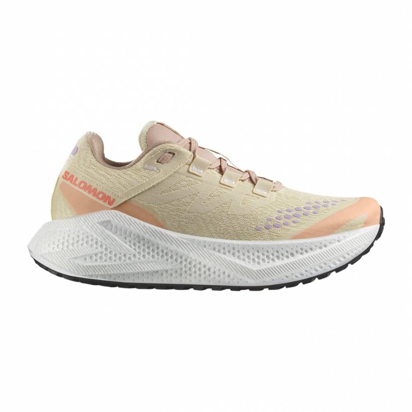 Zapatillas Salomon Aero Glide 3 GVRL Beige Naranja Mujer SS25