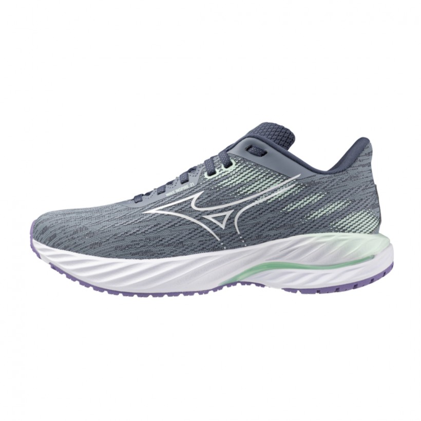 Tênis Mizuno Wave Inspire 21 Cinza Verde SS25 Feminino