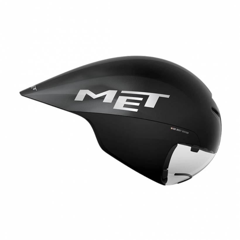 Casco MET Drone Wide Body II Nero Metallico Lucido