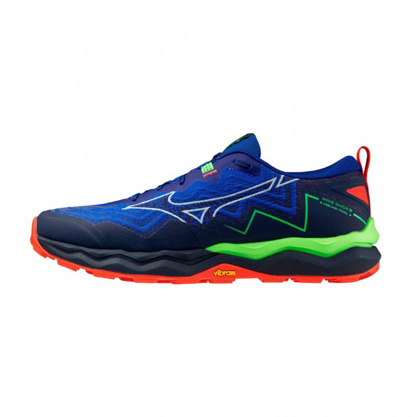 Ténis Mizuno Wave Daichi 9 Azul Vermelho Verde SS25