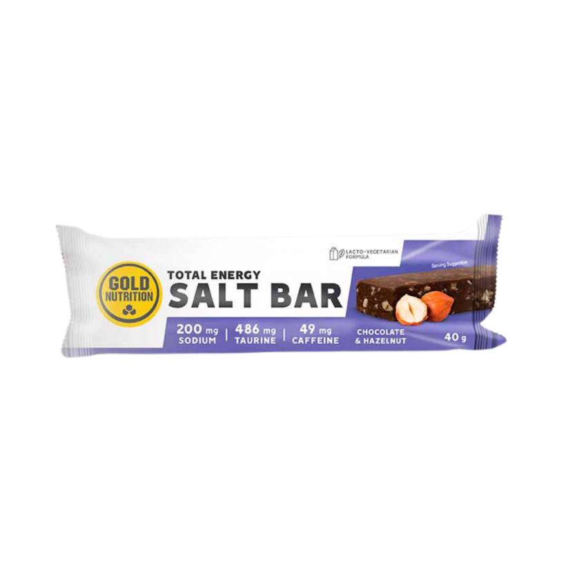Barrita Energética GoldNutrition Total Energy Salt Bar Chocolate y Avellana 40g