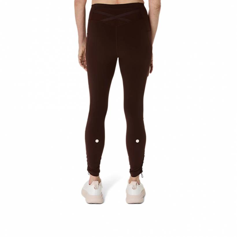 Leggings Asics Nagino Run Adjustable Marrone Donna