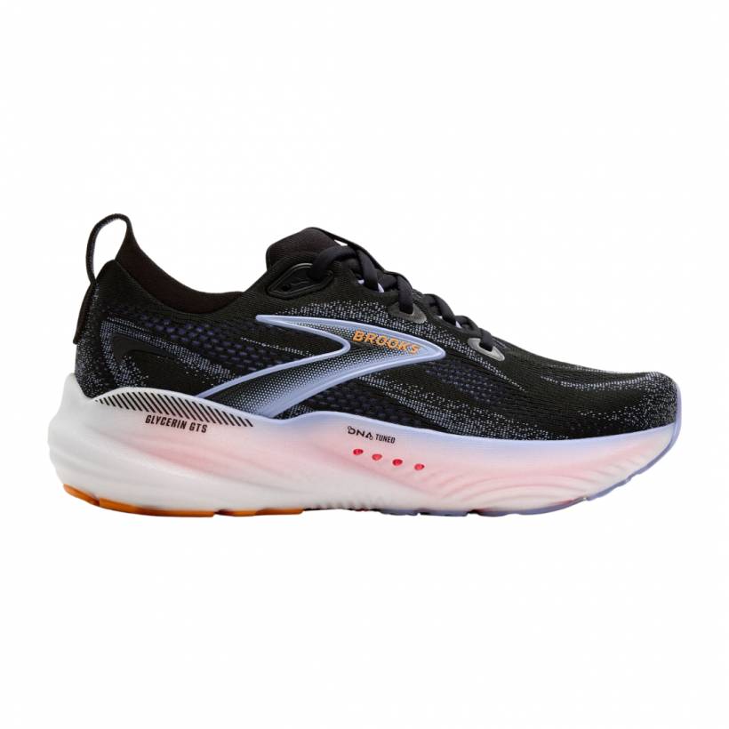 Chaussures Brooks Glycerin GTS 22 Noir Rose AW25 Femme